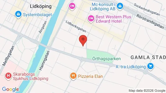 Lägenheter att hyra i Lidköping - kort over placeringen