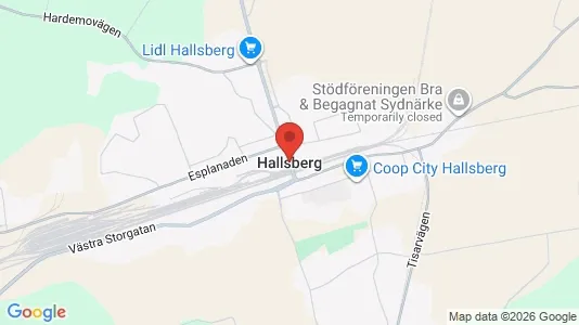 Lägenheter att hyra i Hallsberg - kort over placeringen