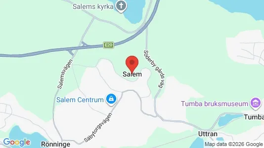 Hus att hyra i Salem - kort over placeringen