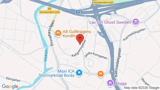 Lägenheter att hyra i Borås - kort over placeringen