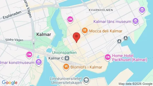 Lägenheter att hyra i Kalmar - kort over placeringen