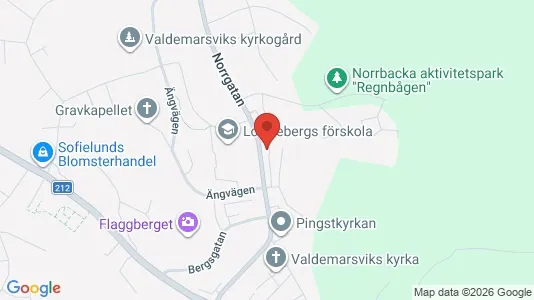 Lägenheter att hyra i Valdemarsvik - kort over placeringen