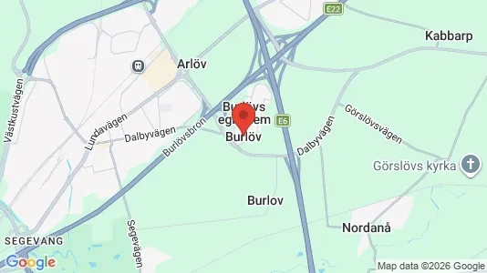 Hus att hyra i Burlöv - kort over placeringen