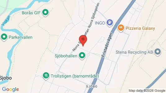 Lägenheter att hyra i Borås - kort over placeringen