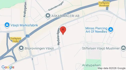 Lägenheter att hyra i Växjö - kort over placeringen