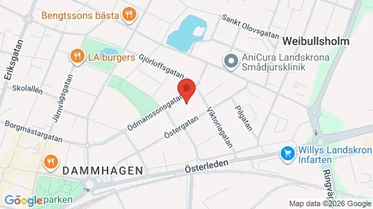 Lägenheter att hyra i Landskrona - kort over placeringen