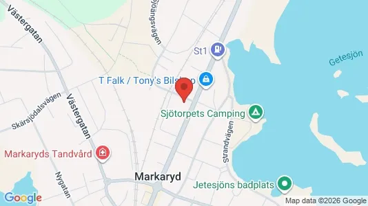 Lägenheter att hyra i Markaryd - kort over placeringen