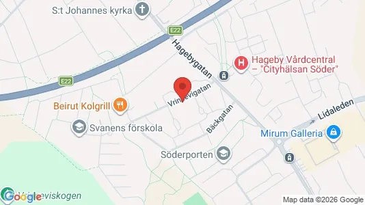 Lägenheter att hyra i Norrköping - kort over placeringen
