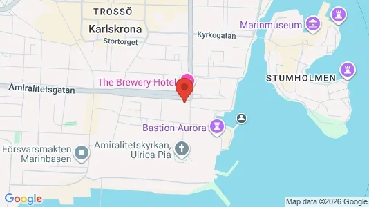 Lägenheter att hyra i Karlskrona - kort over placeringen
