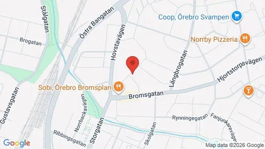 Lägenheter att hyra i Örebro - kort over placeringen
