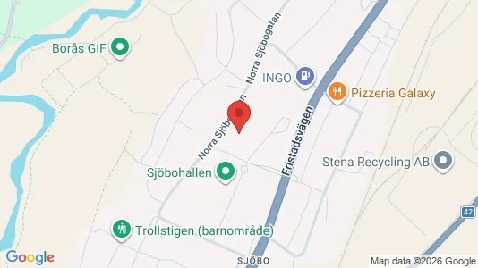 Lägenheter att hyra i Borås - kort over placeringen