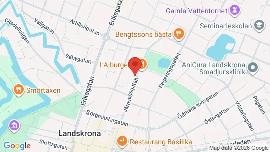 Lägenheter att hyra i Landskrona - kort over placeringen