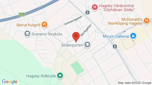 Lägenheter att hyra i Norrköping - kort over placeringen