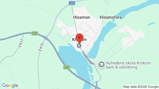 Hus att hyra i Krokom - kort over placeringen