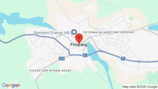 Lägenheter att hyra i Finspång - kort over placeringen