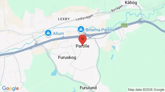 Rum att hyra i Partille - kort over placeringen