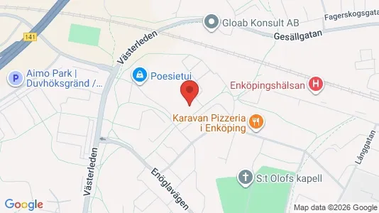 Lägenheter att hyra i Enköping - kort over placeringen