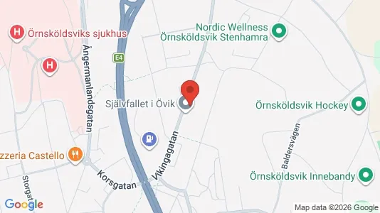 Lägenheter att hyra i Örnsköldsvik - kort over placeringen
