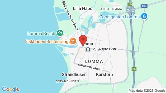 Hus att hyra i Lomma - kort over placeringen