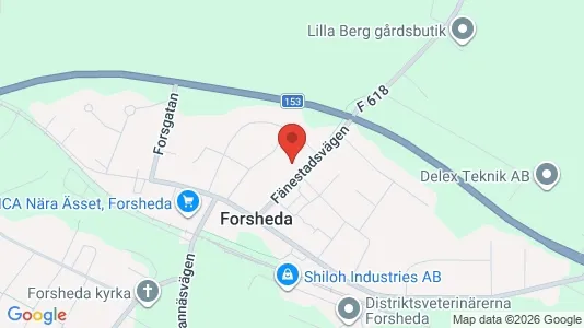 Lägenheter att hyra i Värnamo - kort over placeringen
