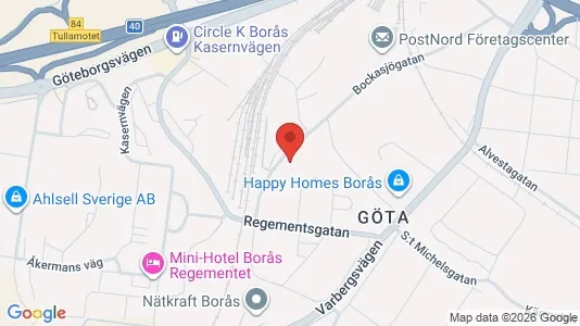 Lägenheter att hyra i Borås - kort over placeringen