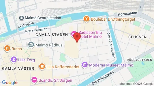 Lägenheter att hyra i Malmö Centrum - kort over placeringen