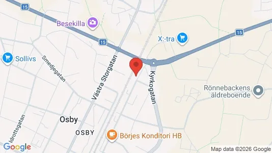 Lägenheter att hyra i Osby - kort over placeringen