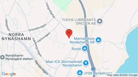 Lägenheter att hyra i Nynäshamn - kort over placeringen