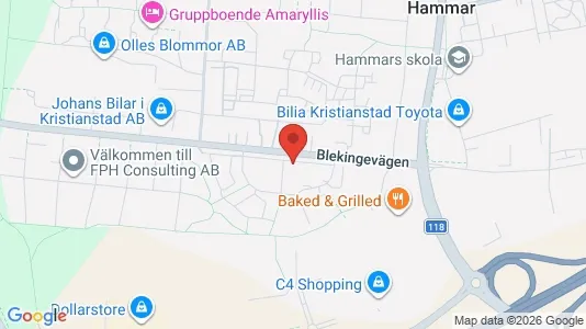 Lägenheter att hyra i Kristianstad - kort over placeringen