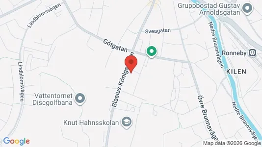Lägenheter att hyra i Ronneby - kort over placeringen