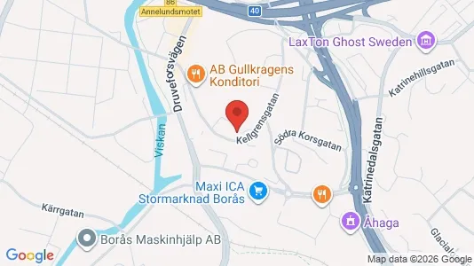 Lägenheter att hyra i Borås - kort over placeringen