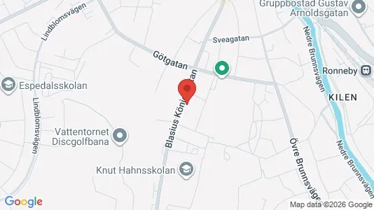 Lägenheter att hyra i Ronneby - kort over placeringen
