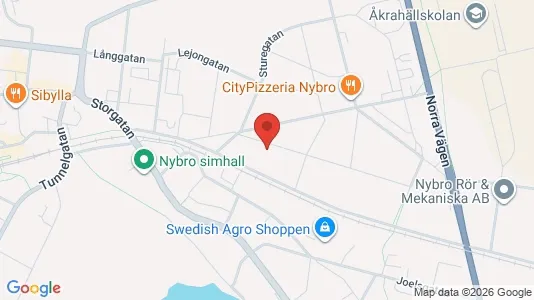 Lägenheter att hyra i Nybro - kort over placeringen