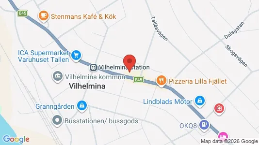Lägenheter att hyra i Vilhelmina - kort over placeringen