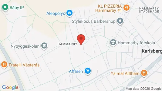 Lägenheter att hyra i Västerås - kort over placeringen