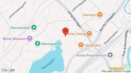 Lägenheter att hyra i Borås - kort over placeringen