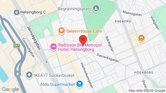 Lägenheter att hyra i Helsingborg - kort over placeringen