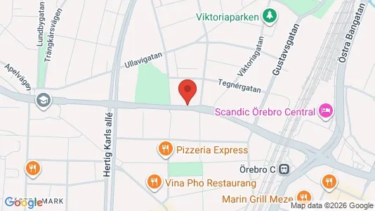 Lägenheter att hyra i Örebro - kort over placeringen