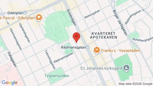 Lägenheter att hyra i Vasastan - kort over placeringen