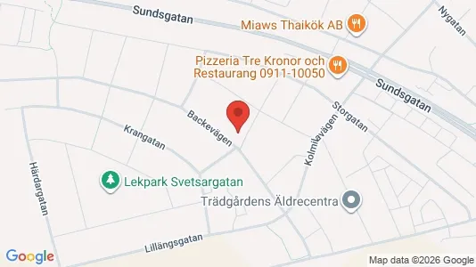 Lägenheter att hyra i Piteå - kort over placeringen