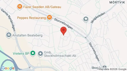 Rum att hyra i Huddinge - kort over placeringen