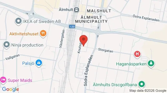 Rum att hyra i Älmhult - kort over placeringen
