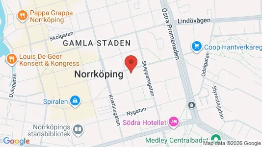 Lägenheter att hyra i Norrköping - kort over placeringen