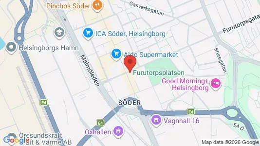 Lägenheter att hyra i Helsingborg - kort over placeringen