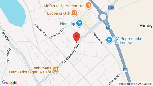 Lägenheter att hyra i Hedemora - kort over placeringen