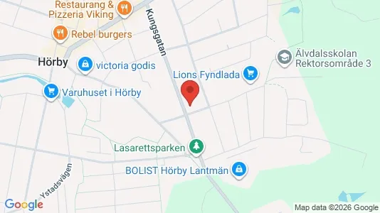 Lägenheter att hyra i Hörby - kort over placeringen