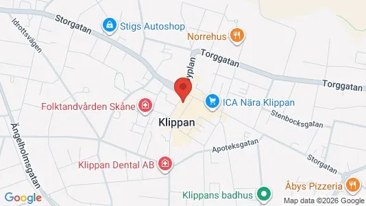 Lägenheter att hyra i Klippan - Bild från Google Street View