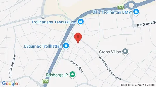 Lägenheter att hyra i Trollhättan - kort over placeringen