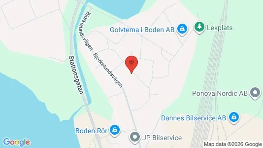 Lägenheter att hyra i Boden - kort over placeringen
