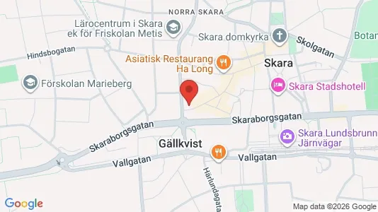 Lägenheter att hyra i Skara - kort over placeringen